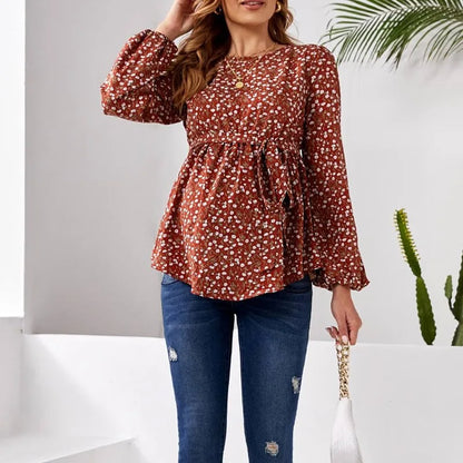 Chemisier de Maternité Fleuri Élégant – Confort Chic pour Future Maman