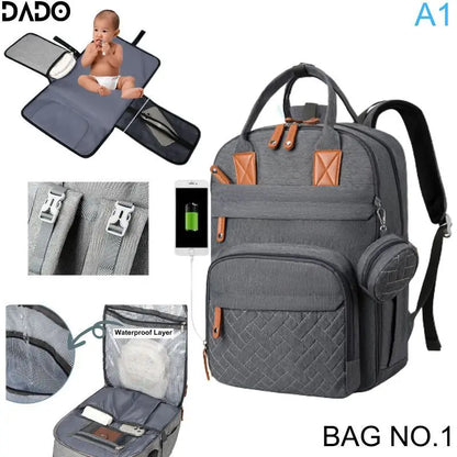 Sac à Dos à Langer Bébé Multifonction – Sac à Couches Grande Capacité Étanche