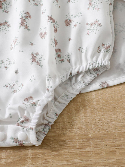 Robe Fleurie Bébé Fille avec Short de Sécurité – Ensemble Estival