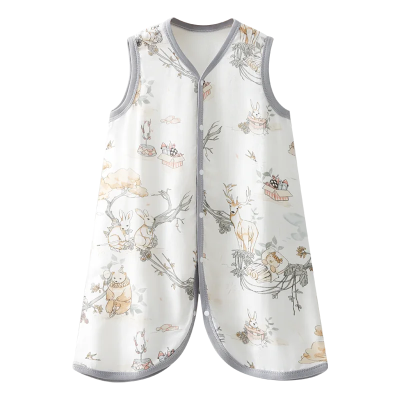 Gigoteuse bébé en mousseline de coton – Sac de nuit respirant (printemps / été)