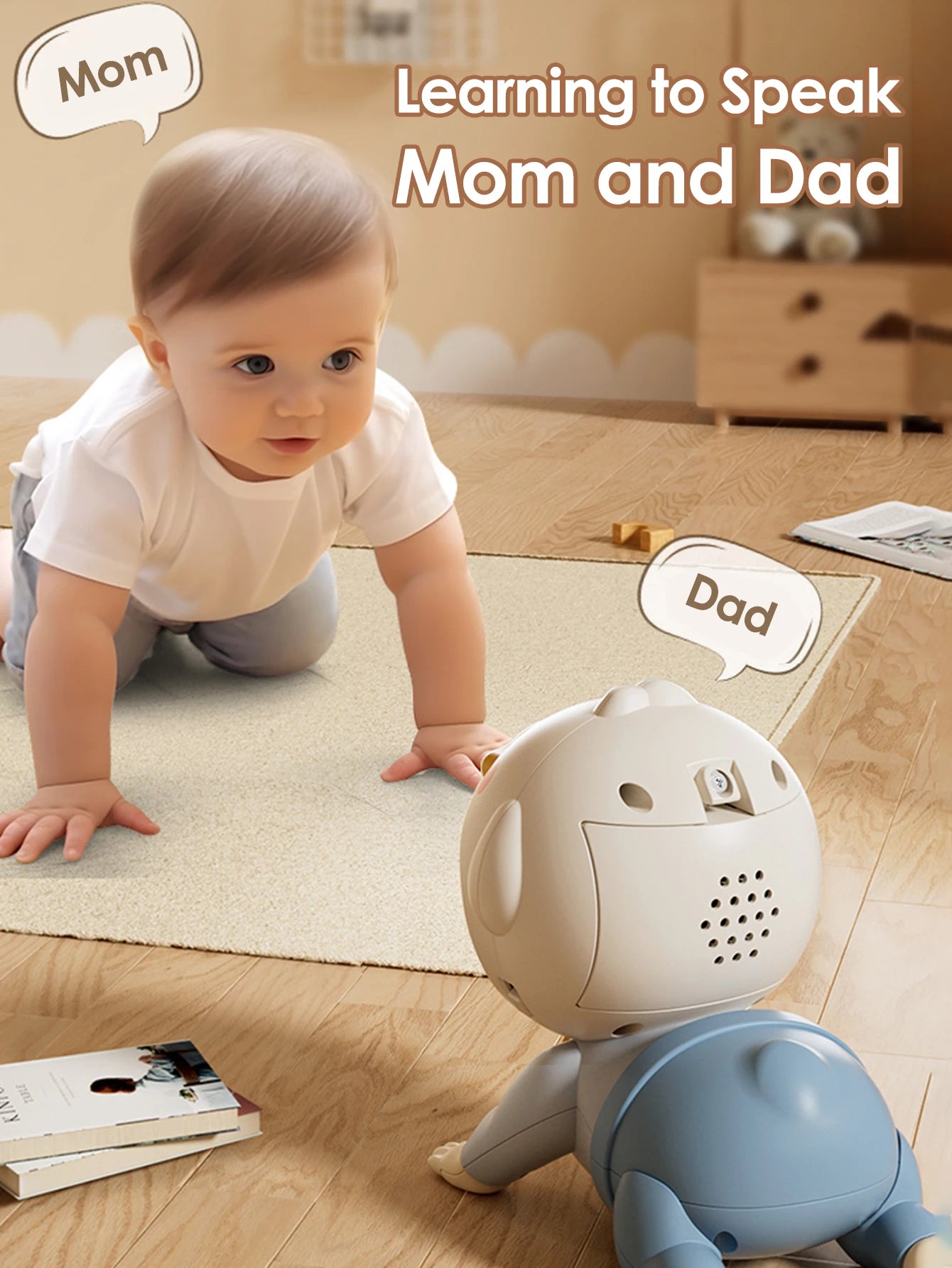 Jouet bébé qui rampe avec musique – Encourage bébé à ramper & bouger