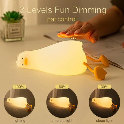 Veilleuse Canard Bébé Tactile Rechargeable – Lumière Apaisante Nuit