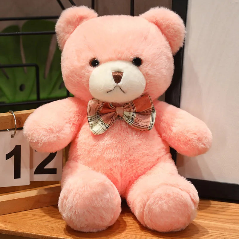 Nounours Câlin Chic  | Peluche douce avec nœud papillon – Cadeau bébé & enfant (30 cm)