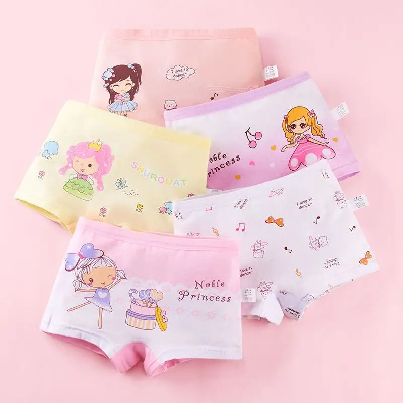 Lot de 4 Culottes Fille en Coton Doux – Confort Petit Trésor