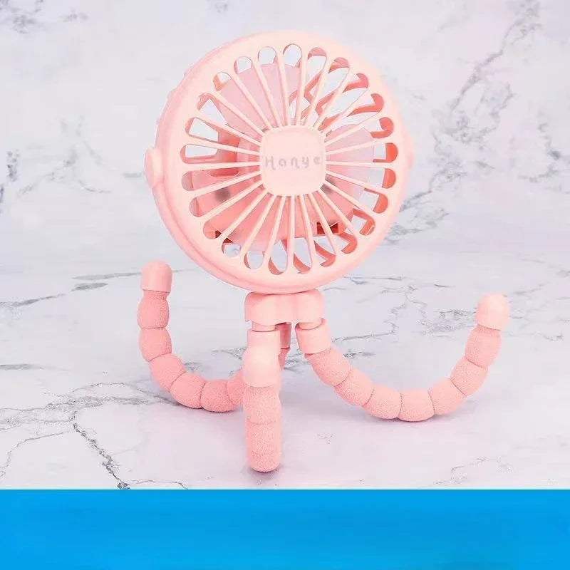 Ventilateur de Poussette Bébé Rechargeable USB – Ventilateur Flexible Sécurisé pour Poussette