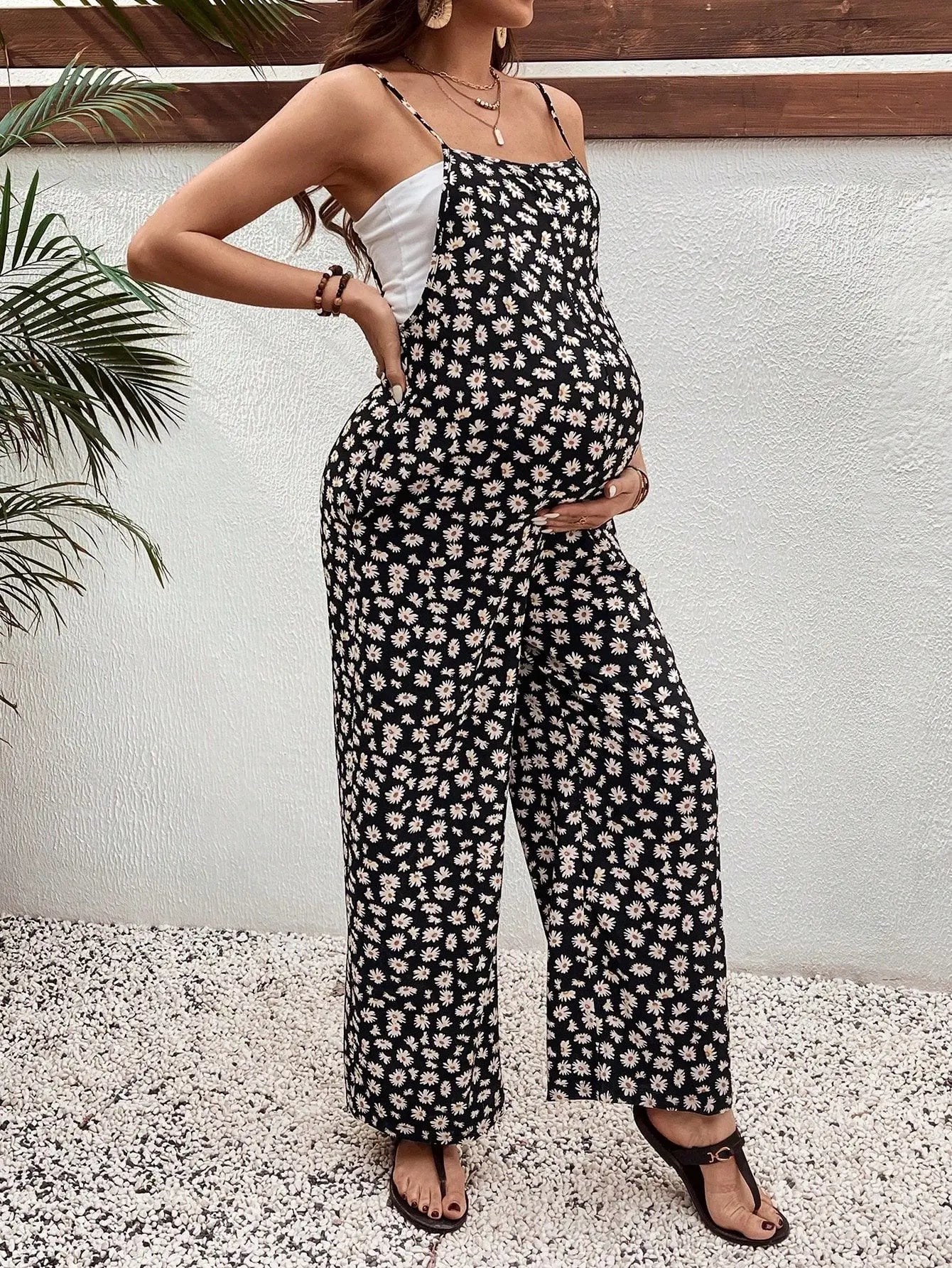 Combinaison de maternité bohème élégante – Tenue grossesse chic et confortable pour future maman