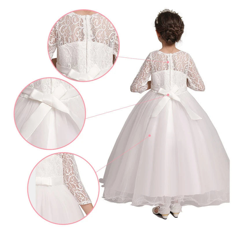 Robe Princesse Fille Élégante – Robe de Cérémonie & Fête pour Enfant