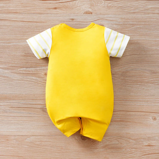 Combinaison Bébé Jaune – Motif Petit Chien Mignon