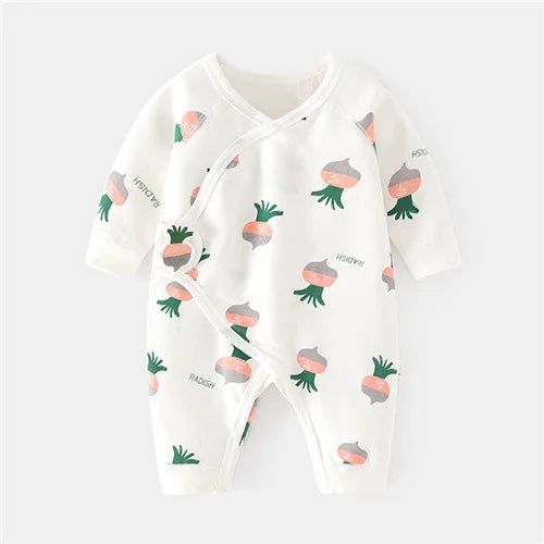 Barboteuse Douce Rêverie™ – Combinaison Bébé en Coton Confort (0–6 mois)