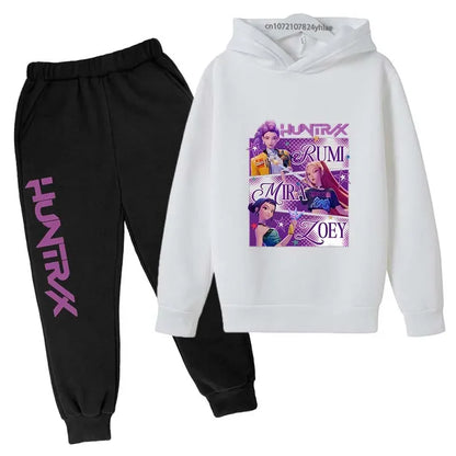 Ensemble Sweat à Capuche & Pantalon Enfant – Style K-Pop Demon Hunters (Ados)   14+