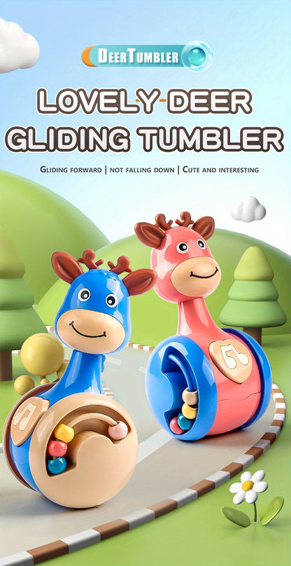 Jouet d’Éveil Bébé Culbuto – Animal Roulant Sensoriel