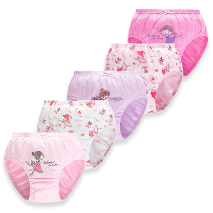 5 pièces/boîte sous-vêtements pour enfants fille coton doux filles slips pantalon dessin animé beau chat enfants caleçons respirant culotte pour les filles