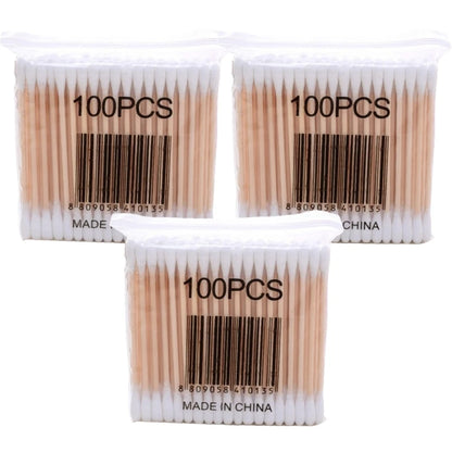 Boîte de rangement pour coton-tige, Double tête en bois pour bébé, couverture carrée transparente en bambou, organisateur de cure-dents pour coton-tige