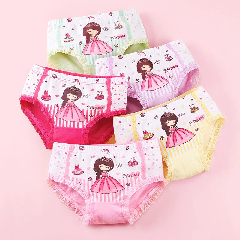 Lot de 4 Culottes Fille en Coton Doux – Confort Petit Trésor
