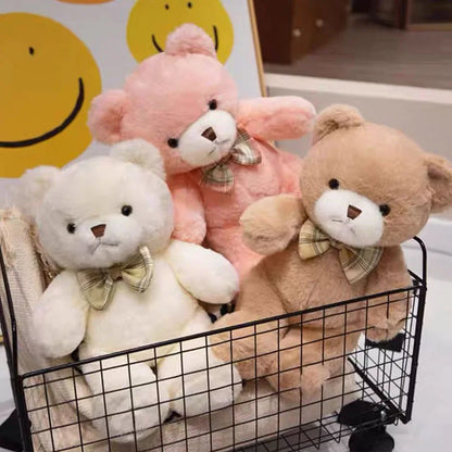 Nounours Câlin Chic  | Peluche douce avec nœud papillon – Cadeau bébé & enfant (30 cm)