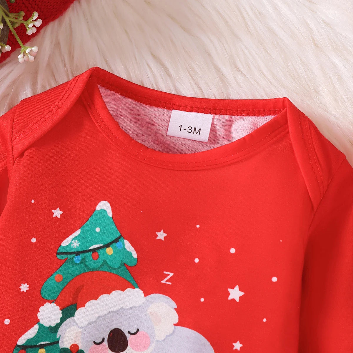 Ensemble Bébé Fille 3 Pièces “Koala” – Body + Pantalon + Bonnet | 0–18 Mois