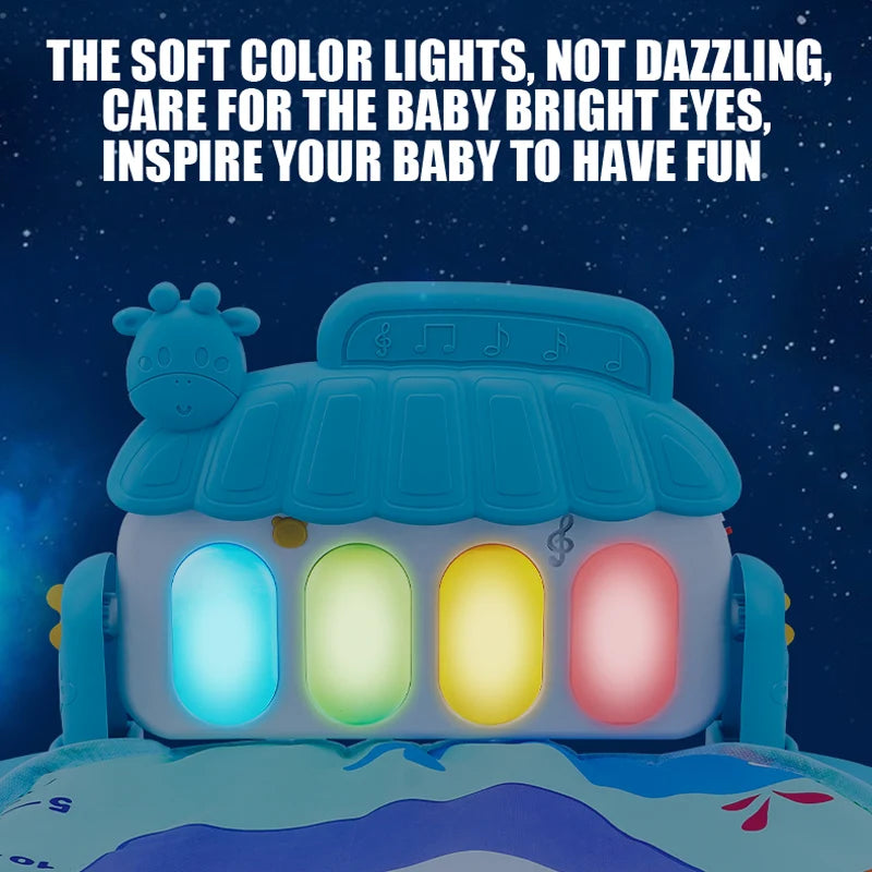 Tapis d’Éveil Musical pour Bébé – Piano Lumineux & Jeux Sensoriels