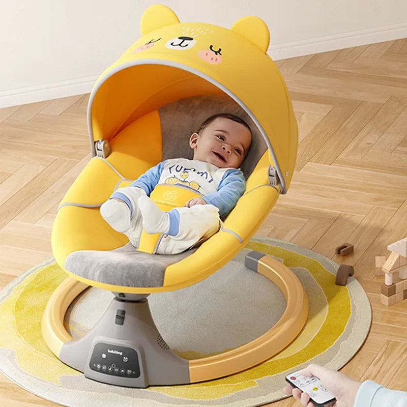 Chaise à bascule électrique apaisante pour bébé – Berceau multifonctionnel 0-36 mois | Les Petits Trésors Boutique