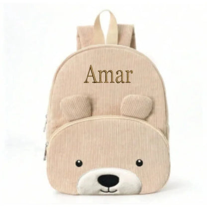 Sac à Dos Enfant Personnalisé – Ours en Peluche | Prénom Brodé