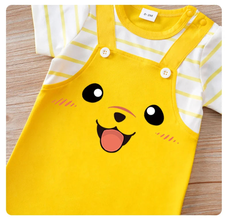Combinaison Bébé Jaune – Motif Petit Chien Mignon