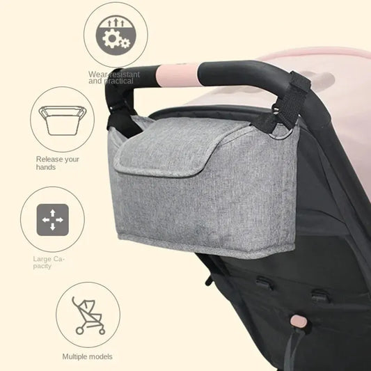 Sac de poussette pour bébé, sac à couches pour maman, grande capacité, organisateur de poussette, porte-gobelet, biberon, accessoires de poussette, sac suspendu