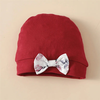 Grenouillère Bébé Fille Fleurie – Manches Longues, Nœud Chic | 0–18 Mois