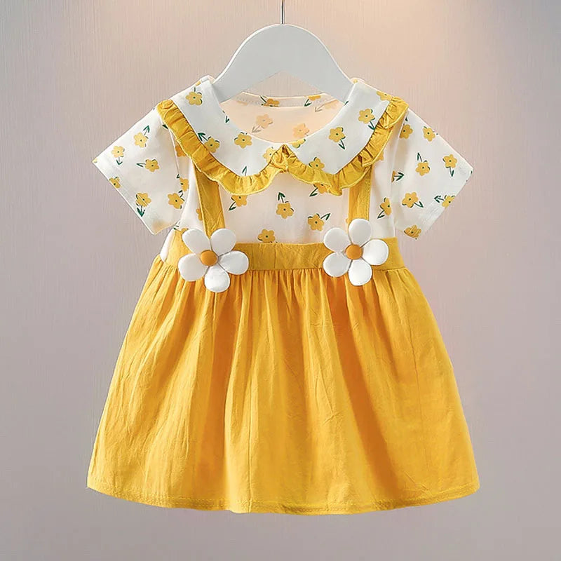 Robe Princesse Fleurie Élégance™ – Robe d’Été Chic pour Petite Fille (1 à 4 ans)