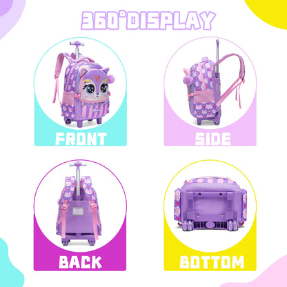 Ensemble sac à dos scolaire 3 pièces pour fille (8–10 ans) – Sac, lunch et trousse assortis