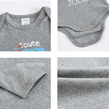 Lot de 3 ou 6 Bodies Bébé Garçon en Coton – Confort Doux & Motifs Adorables (0–12 mois)