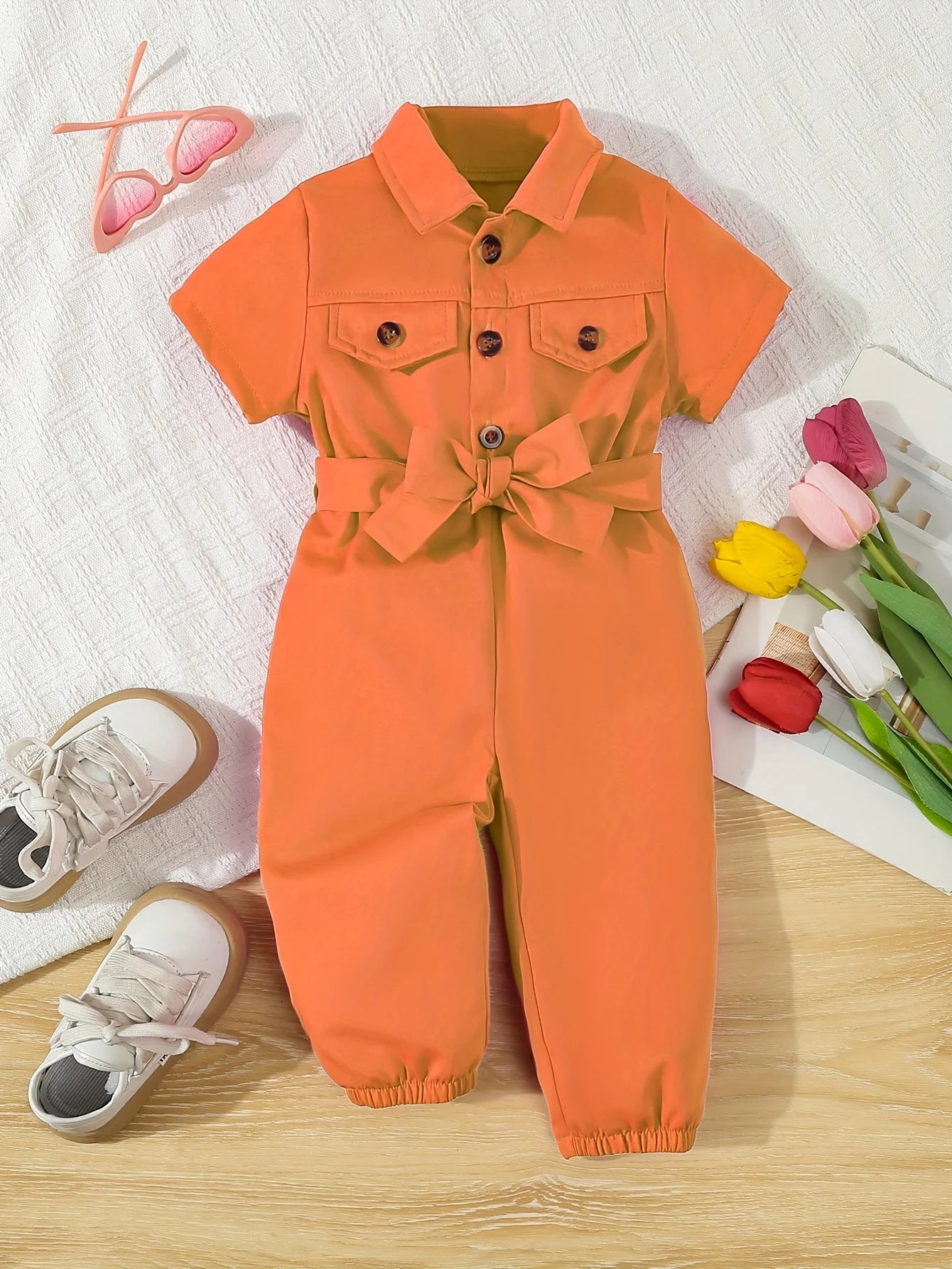 Combinaison Bébé Fille Rose Fuchsia – Look Tendance