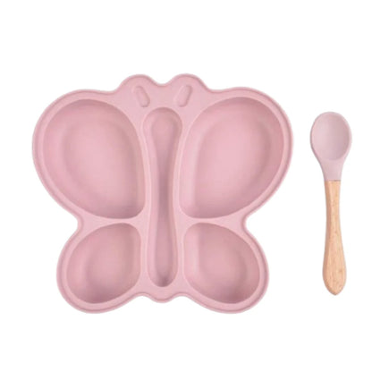 Pack Repas Bébé Zéro Dégât – Assiette Silicone Antidérapante + Bavoir | Spécial Parents