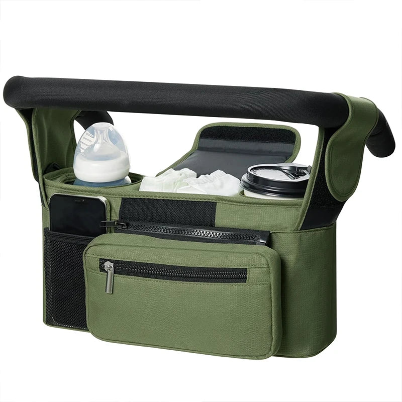 Sac Organisateur de Poussette Bébé – Grande Capacité avec Porte-Biberon et Poches Multifonctions