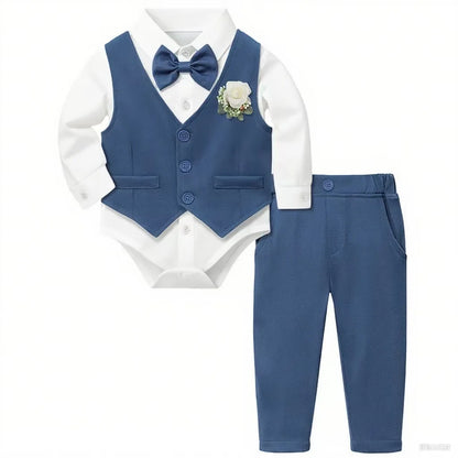 Tenue de baptême pour bébé garçon, ensemble de costume de baptême pour première église de pâques, vêtements cadeaux formels pour fête d'anniversaire et de mariage
