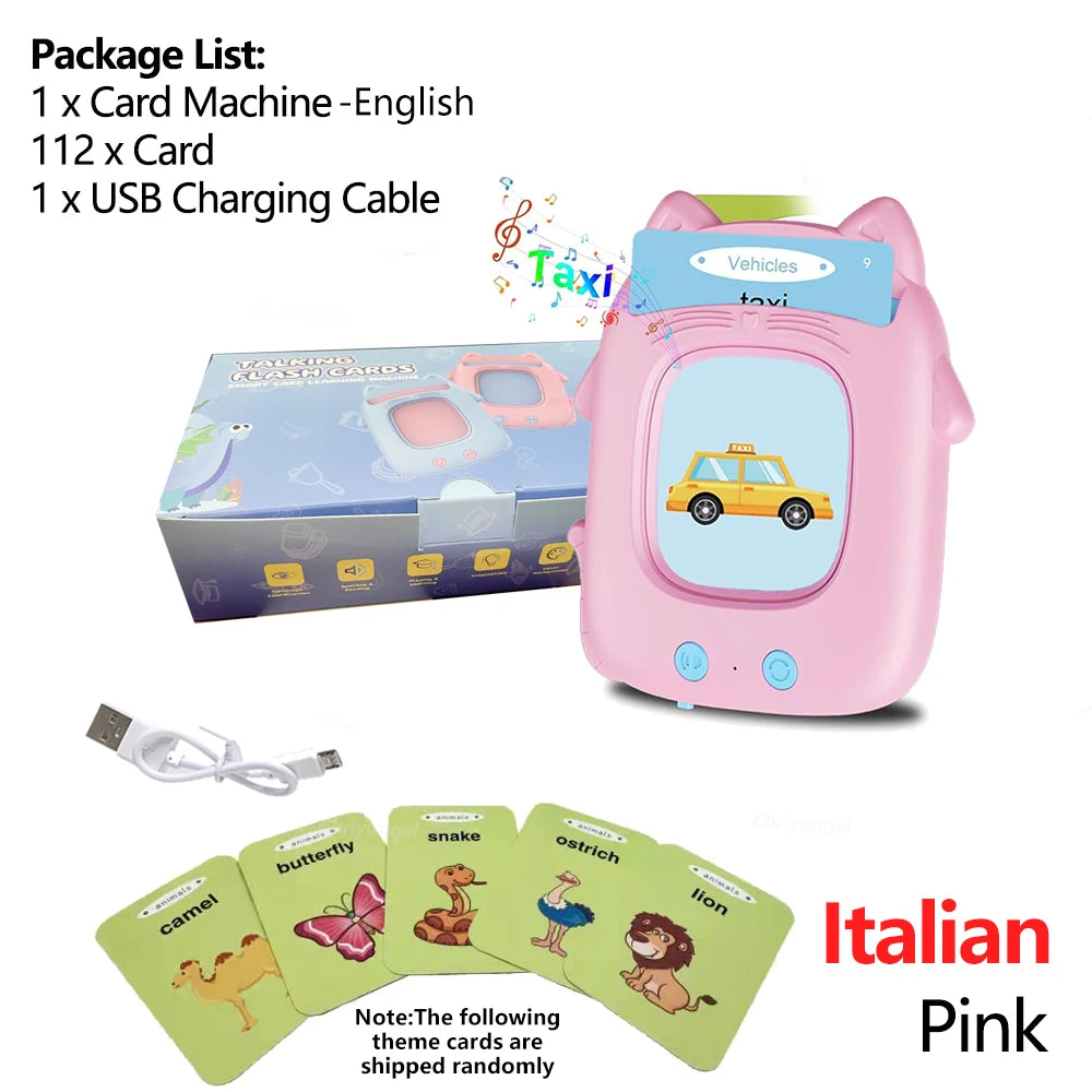 Machine d’Apprentissage Parlante avec Cartes Flash – Jouet Éducatif Multilingue pour Tout-Petits