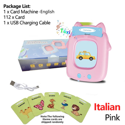 Machine d’Apprentissage Parlante avec Cartes Flash – Jouet Éducatif Multilingue pour Tout-Petits