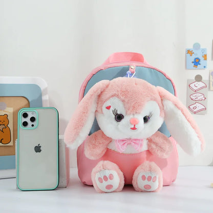 Sac à Dos Enfant Lapin 3D – Cartable Mignon et Doux pour Maternelle