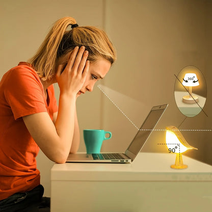 Lampe LED pour oiseaux à commande tactile, Art déco, 3 niveaux réglables, USB sans fil avec batterie Rechargeable, polyvalente pour toutes les pièces, 1 pièce