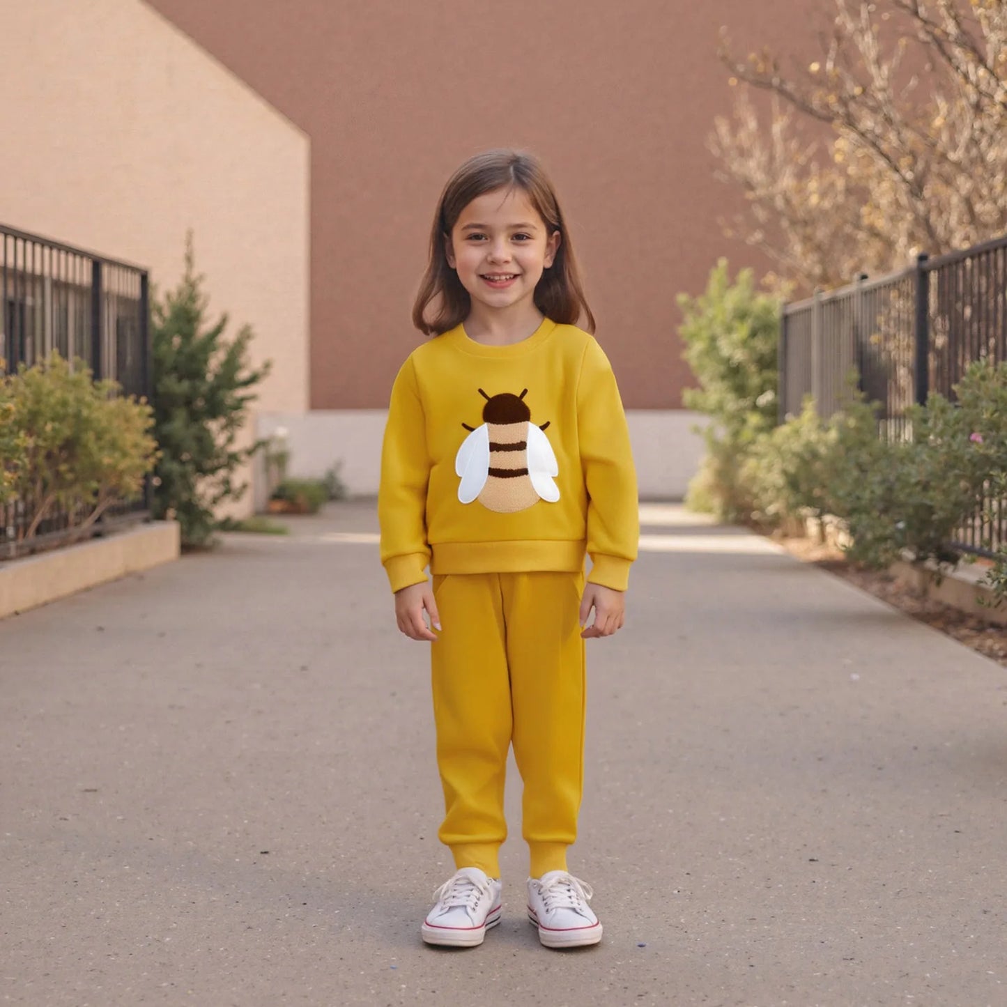 Ensemble Bébé Abeille 2 Pièces – Sweat à Manches Longues & Pantalon Confort