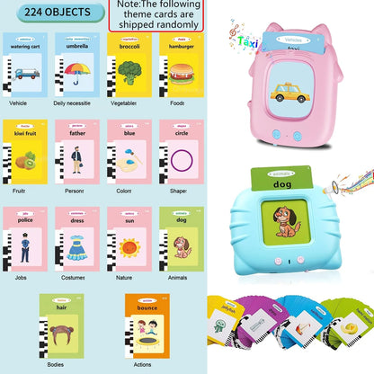 Machine d’Apprentissage Parlante avec Cartes Flash – Jouet Éducatif Multilingue pour Tout-Petits