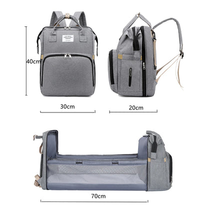 Sac à Dos Bébé Multifonction avec Lit Pliant – Sac à Langer Grande Capacité