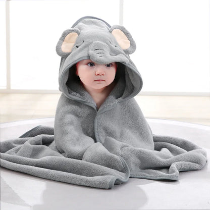 Serviettes de bain pour bébé, animaux de dessin animé, douces, à capuche, pour nouveau-né, couverture, peignoir pour tout-petits, lange d'emmaillotage chaud pour garçons et filles