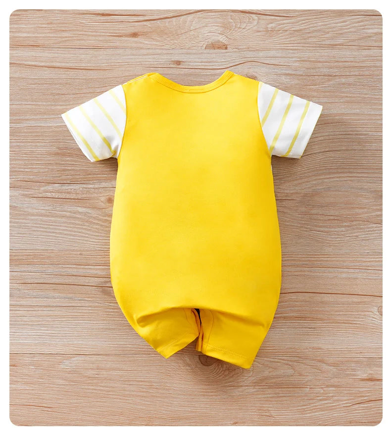 Combinaison Bébé Jaune – Motif Petit Chien Mignon