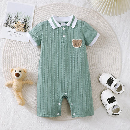 Collection Petit Trésor – Combinaison Bébé Élégante Vert Sauge