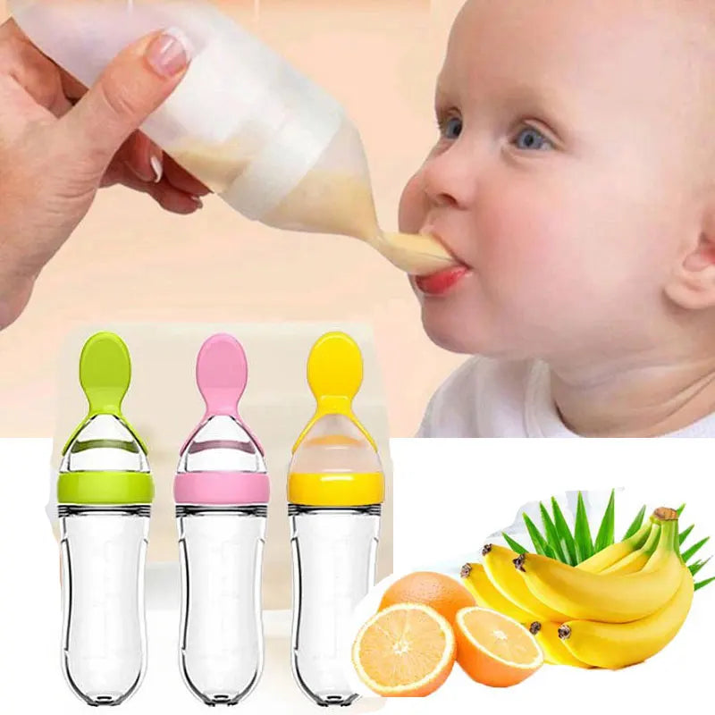 Cuillère doseuse en silicone pour bébé – Alimentation facile & sécurisée