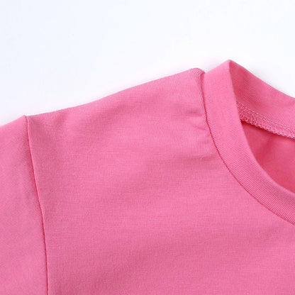 1-13Y Cotton Kids Clothes Suits Cycling Wear Biker Shorts Set Children Clothes Boys Girls Outfits Two Piece Kids Clothing Sets