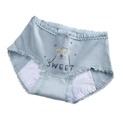 Slips courts en coton pour filles, pantalons physiologiques anti-fuite en dentelle, pour adolescents de 3 à 18 ans, nouvelle collection 2024