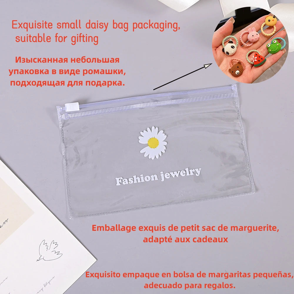 Lot d’Élastiques à Cheveux Enfants – Accessoires Cartoon Colorés