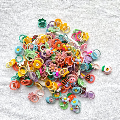 Lot d’Élastiques à Cheveux Enfants – Accessoires Cartoon Colorés