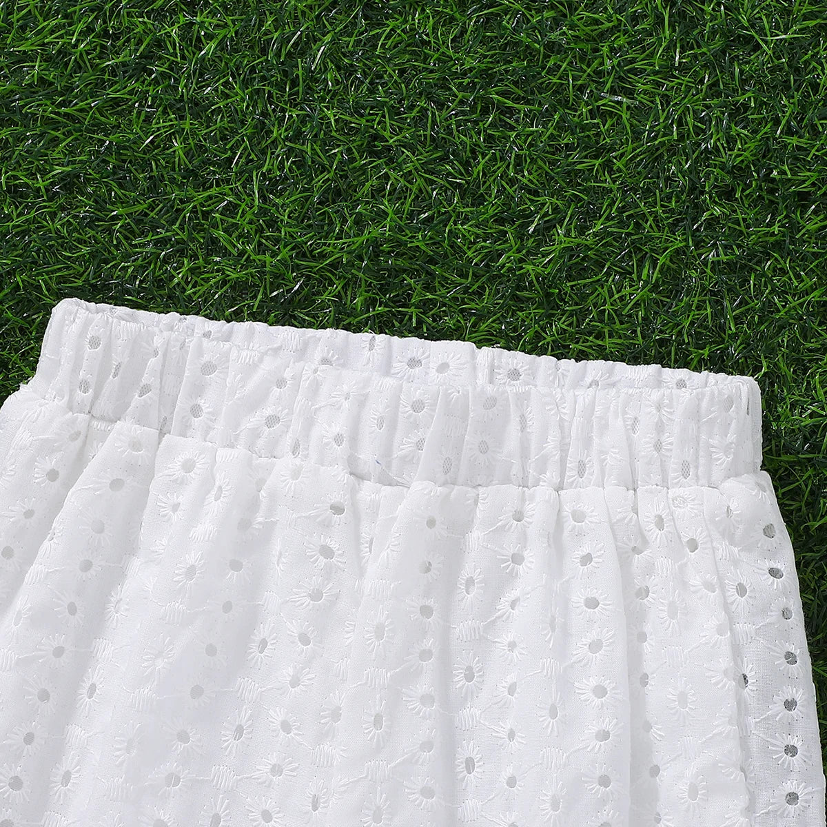 Ensemble Bébé Chic – Haut Bleu Ciel & Pantalon Blanc