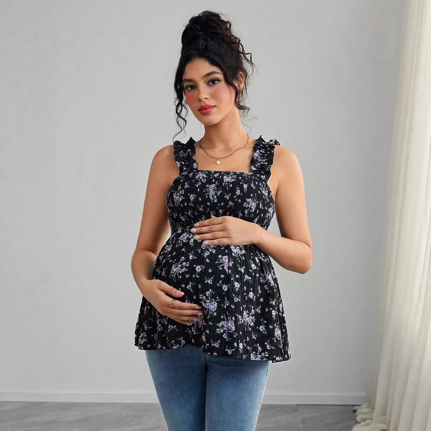 Haut de maternité léger et confortable – Camisole grossesse élégante avec soutien intégré | Collection Maman